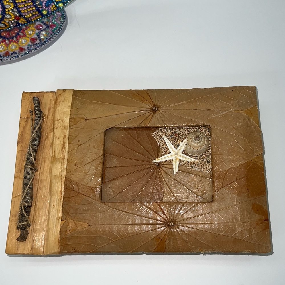 Handcrafted Photo Album Featuring a Beach and Starfish Theme